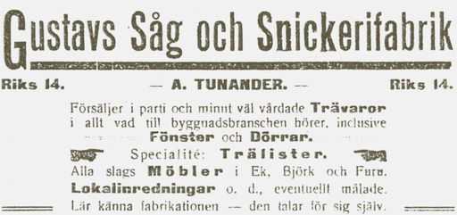 Gustafs Såg och Snickerifabrik