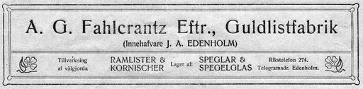 A.G. Fahlcrantz Eftr.